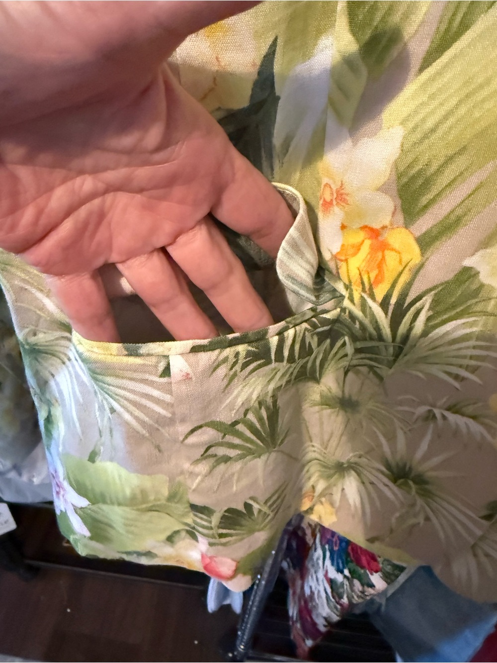 Tommy Bahama Tropical Floral Blazer in Green, Pink & Yellow - Picture 4 of 5